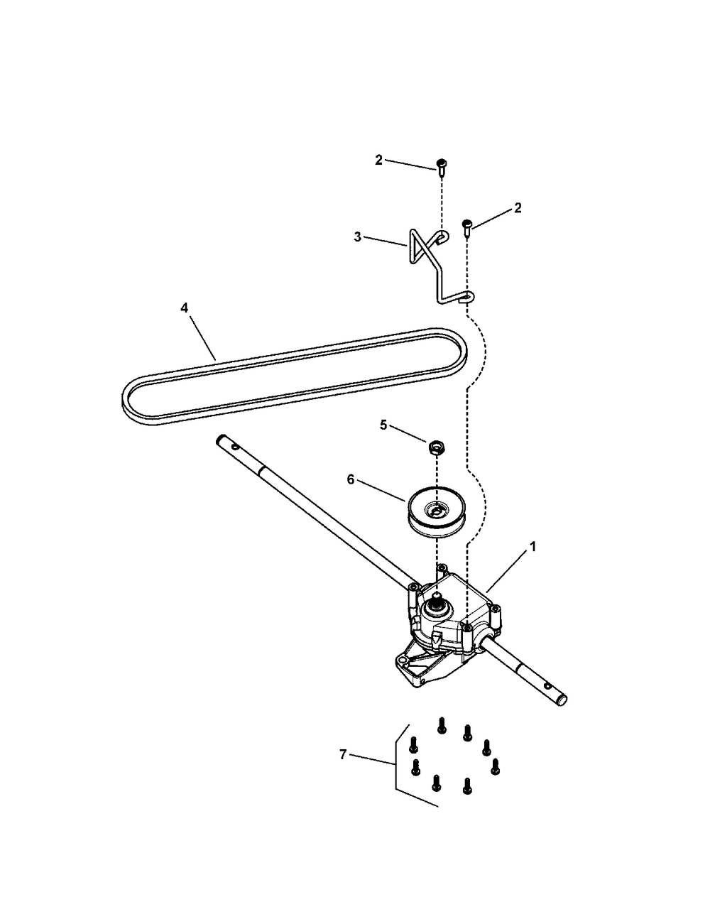 Transmission Group Diagram and Parts List for 7800671-BBRR219BS 2010 Briggs and Stratton Lawn Mower